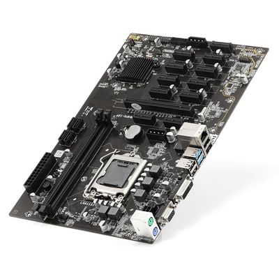 12 Graphic Cards Cryptocurrency Eth Mining PC Motherboard Intel® B250