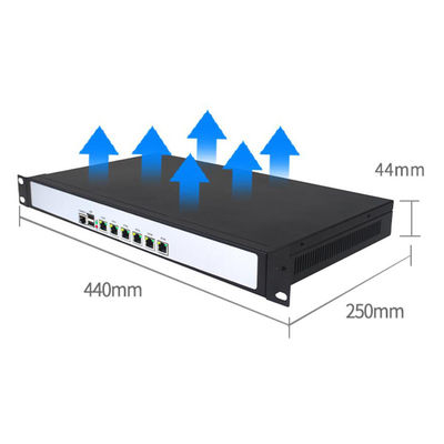 1U rackmount  quad cores J4125 6 Gigabit LAN firewall PC appliance soft router