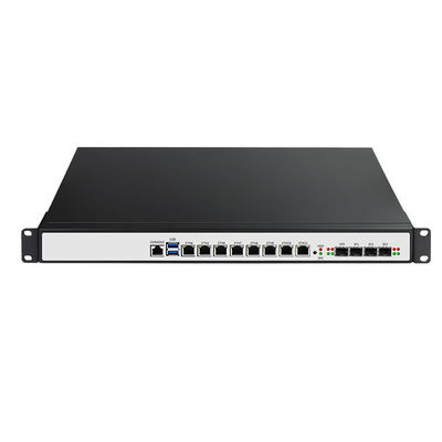H170 Chipset 9th I3 I5 I7 Industrial Mini Computer With 8 Gigabit LAN 4 Ports 10G SFP Fiber