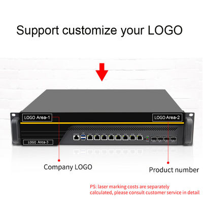 Intel® C236 support XEON E3-1225V5 CPU firewall PC appliance 2U rackmount 8 LAN 4 ports 10G SFP fiber optical