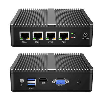 Firewall Industrial Fanless Mini Pc Appliance J4125 4 Gigabit LAN Soft Router Support PFsense