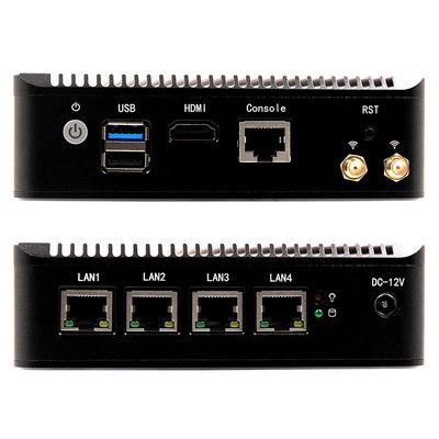 4 Gigabit LAN Fanless Firewall PC Quad Core Atom Bay Trail E3845 Support Mikrotik PFsense