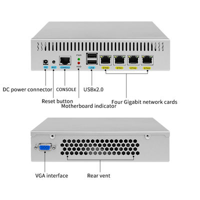 PFsense Soft Router Firewall PC , Desktop Mini Pc D525 4 Gigabit LAN