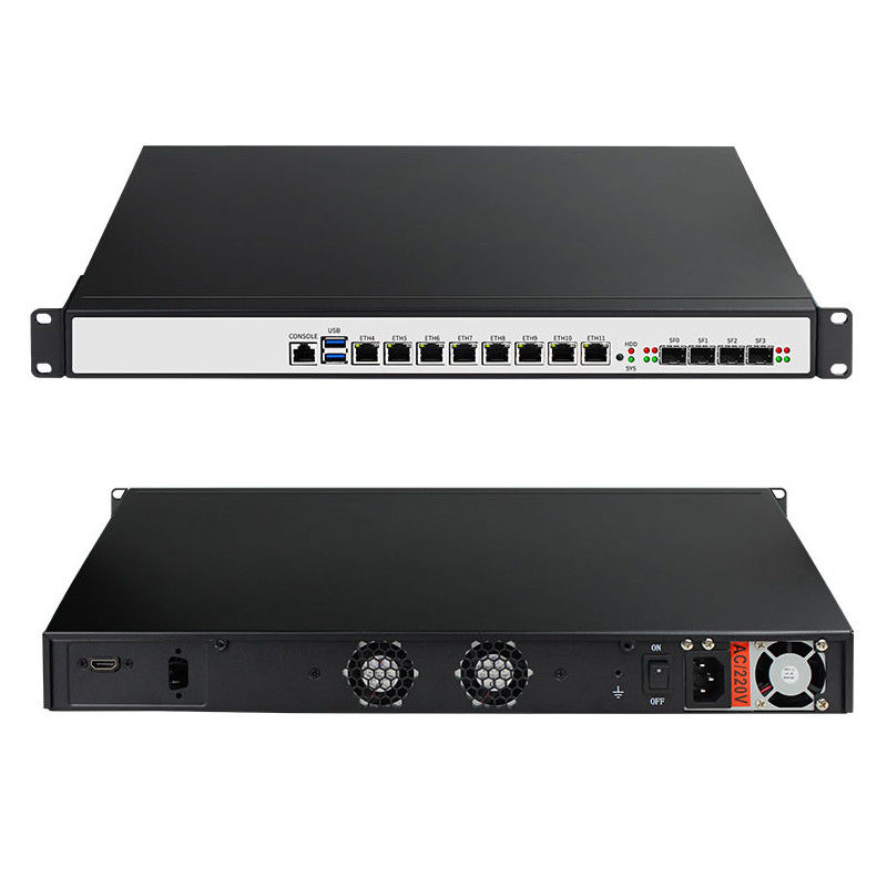 Firewall Industrial Mini PC 8 Gigabit LAN 4 Ports 10G SFP Fiber Optical Support PFsense