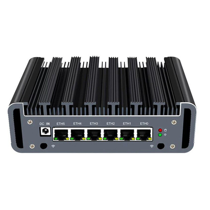 Industrial Fanless Mini PC Pfsense Intel 8th Gen I3-8130U 6 Gigabit LAN soft router